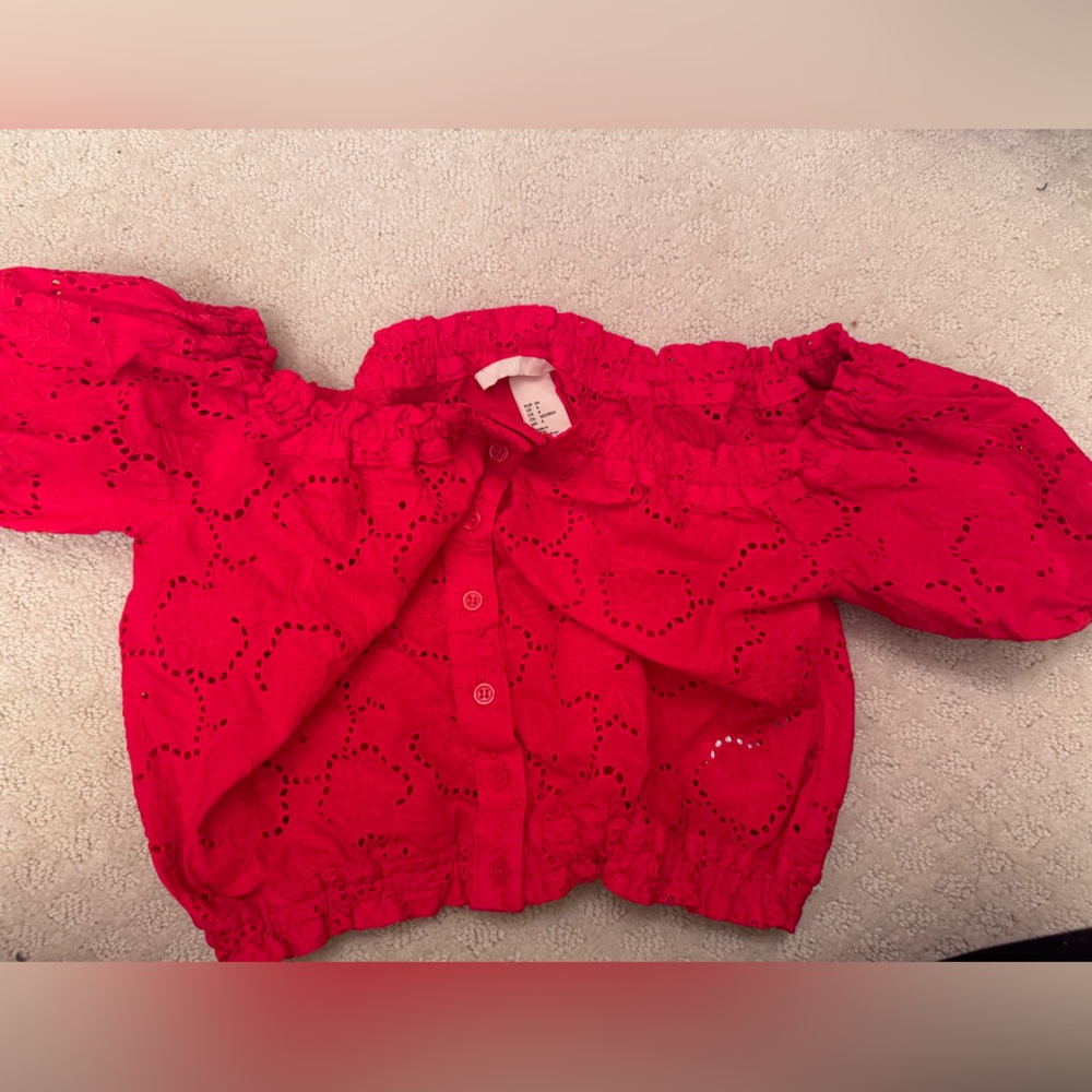 H&M eyelet crop top